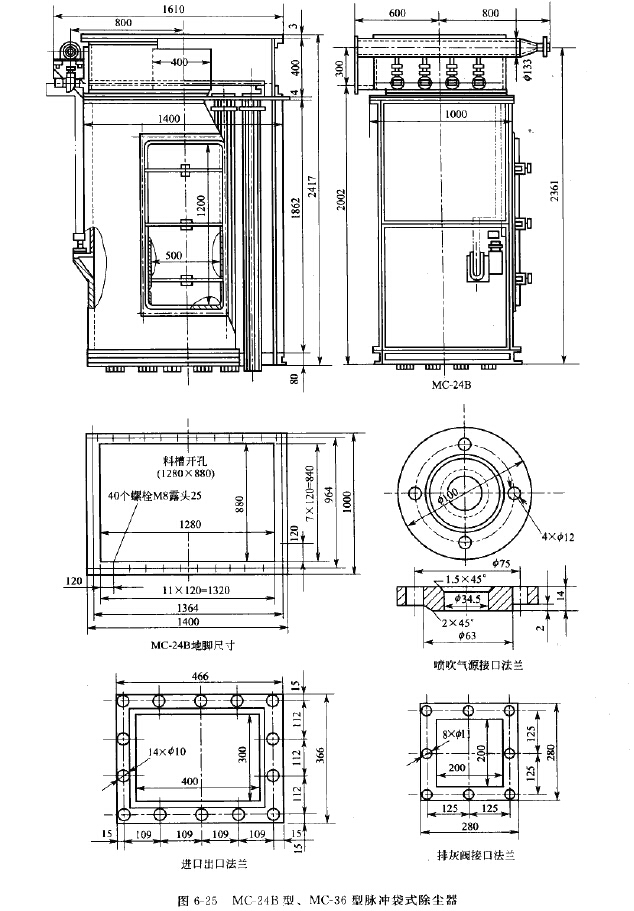 MC-24B型、MC-36型脉冲袋式除尘器 MC-24B型、MC-36型脉冲袋式除尘器